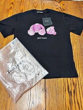 Palm Angels Kill the Bear T-Shirt Black & Pink